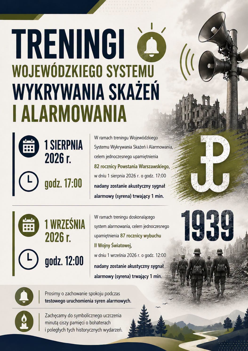 Ilustracja do informacji: TRENINGI WOJEWÓDZKIEGO SYSTEMU WYKRYWANIA SKAŻEŃ I ALARMOWANIA